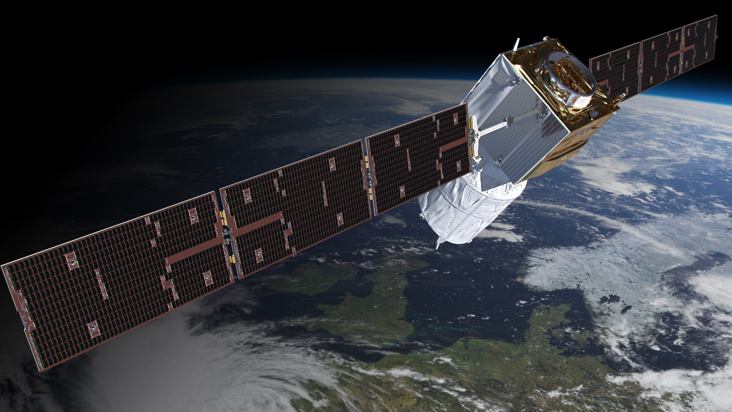 The European Space Agency's Aeolus satellite will observe wind speeds from space.