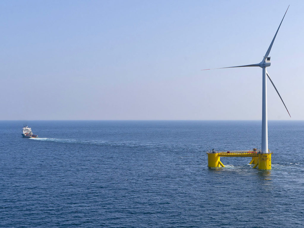 Advocates of floating offshore wind platforms say they are cheaper to run and install, less disruptive to sea life, and have greater output than near-shore alternatives.