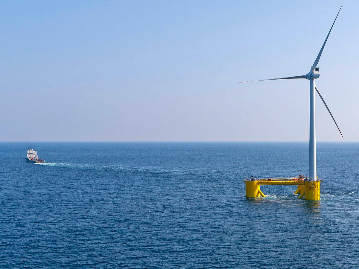 Advocates of floating offshore wind platforms say they are cheaper to run and install, less disruptive to sea life, and have greater output than near-shore alternatives.
