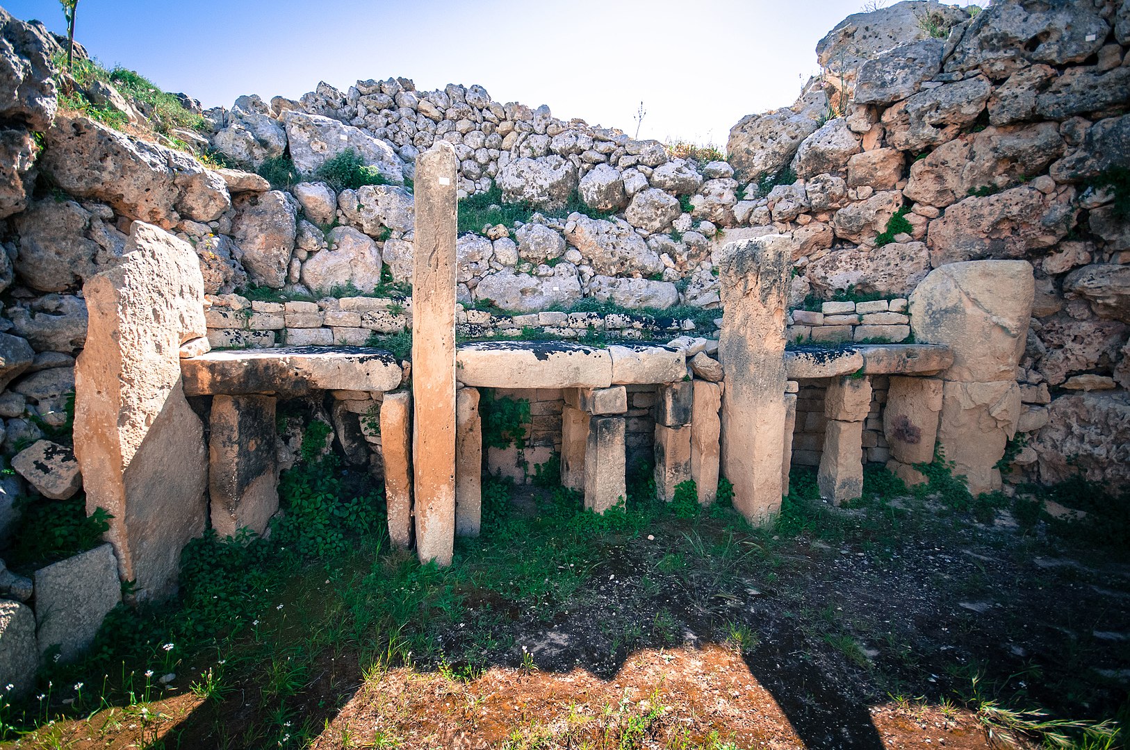 The Ġgantija temples of Malta are among the earliest free-standing buildings known. Image credit - Bs0u10e01, licensed under CC BY-SA 4.0