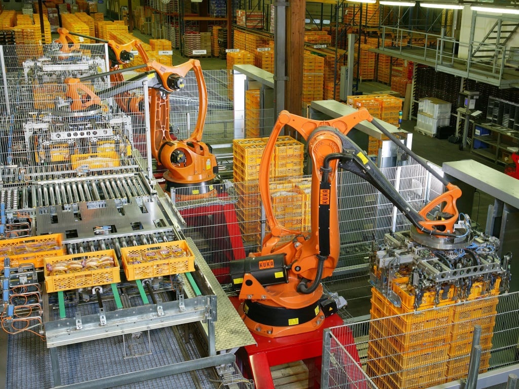 Robots can already take over some repetitive tasks from human workers, now research focuses on more interaction between the two. Image credit - KUKA Roboter GmbH, Bachmann, the image is in the public domain