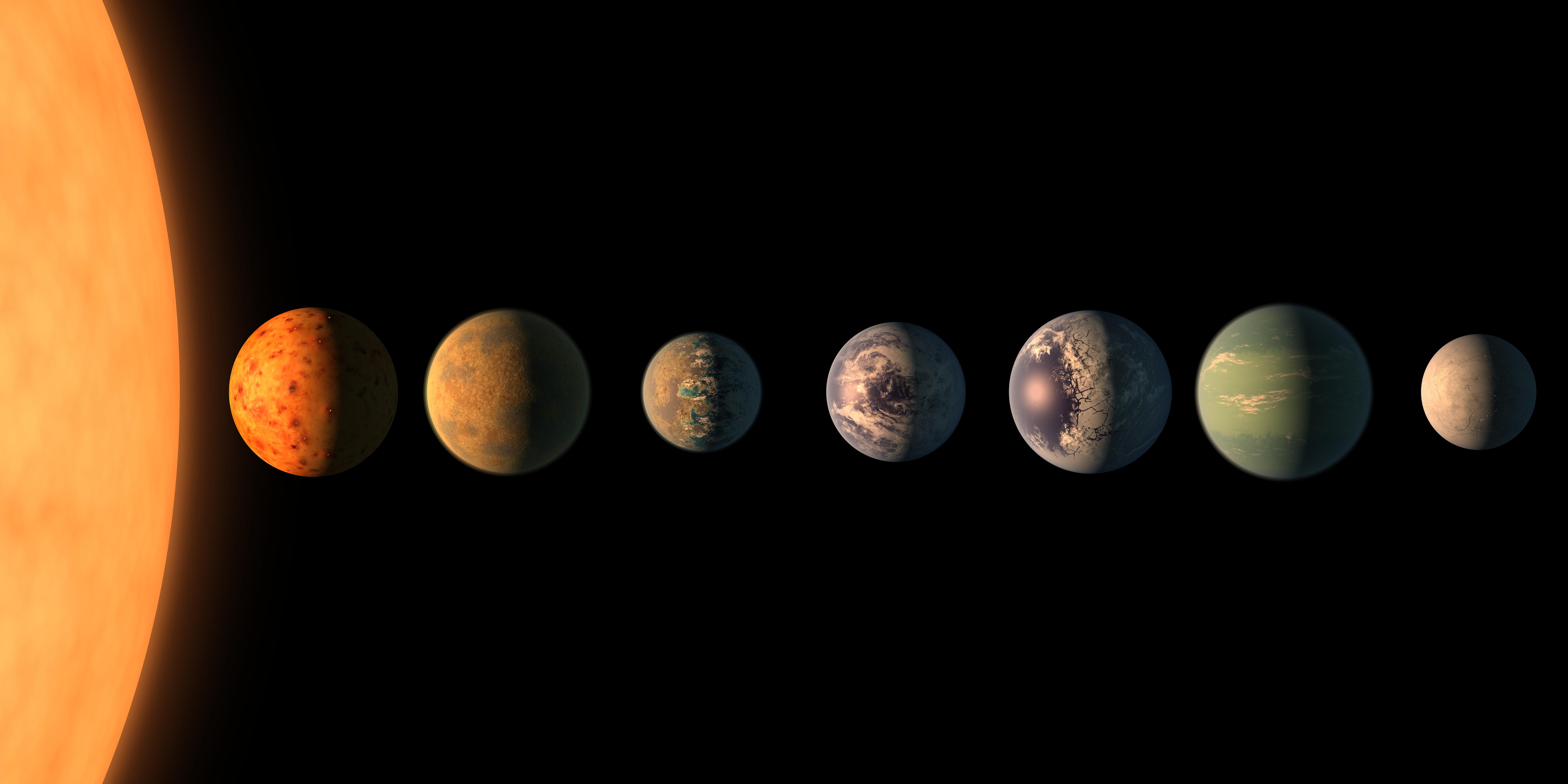 In 2016, Dr Gillon discovered a system of seven Earth-sized planets orbiting an ultra-cool dwarf called TRAPPIST-1 (artist's impression). Image credit - NASA/JPL-Caltech